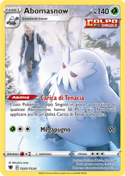 Pokémon Abomasnow TG01/TG30 Lucentezza Siderale ITA