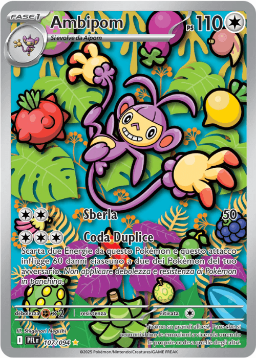 Pokémon Ambipom 107/094 Fiamme Spettrali ITA