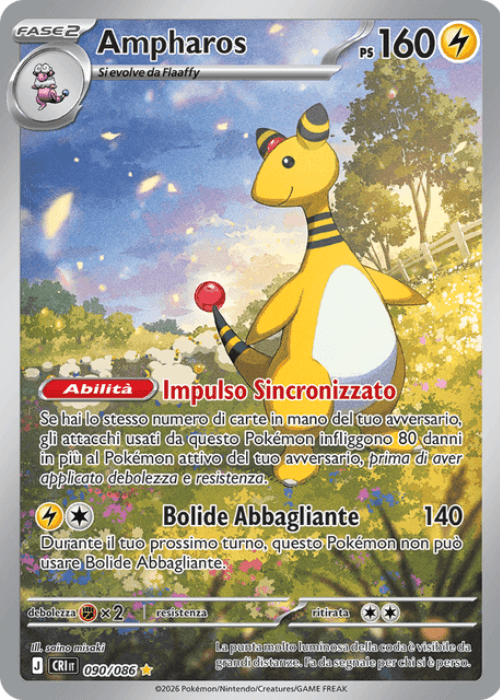 Pokémon Ampharos 090/086 Caos Nascente ITA