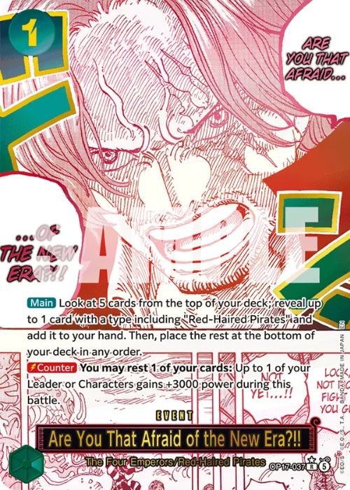 One Piece Are You That Afraid of the New Era?!! Special Rare OP17-037 ENG