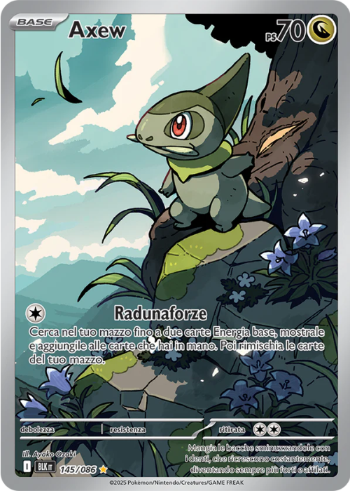 Pokémon Axew 145/086 Luce Nera ITA