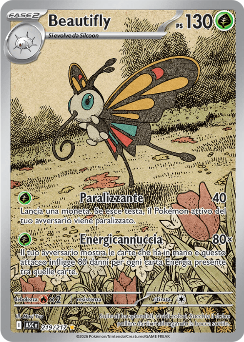 Pokémon Beautifly 219/217 Ascesa Eroica ITA