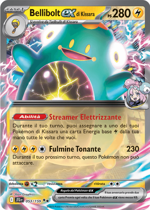 Pokémon Bellibolt ex di Kissara 053/159 Avventure Insieme ITA