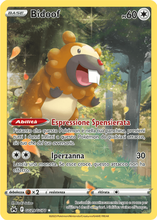 Pokémon Bidoof GG29/GG70 Zenit Regale ITA