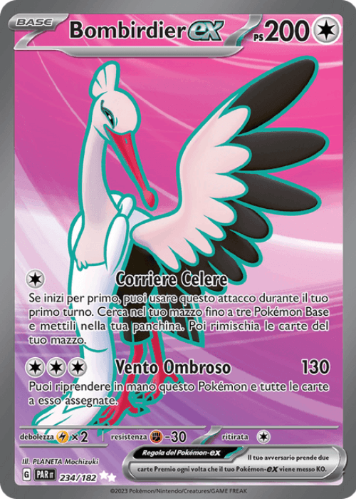 Pokémon Bombirdier ex 234/182 Paradosso Temporale ITA