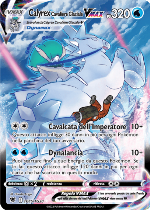 Pokémon Calyrex Cavaliere Glaciale VMAX TG15/TG30 Lucentezza Siderale ITA
