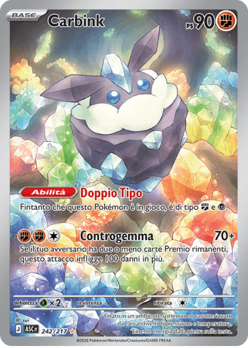 Pokémon Carbink 242/217 Ascesa Eroica ITA