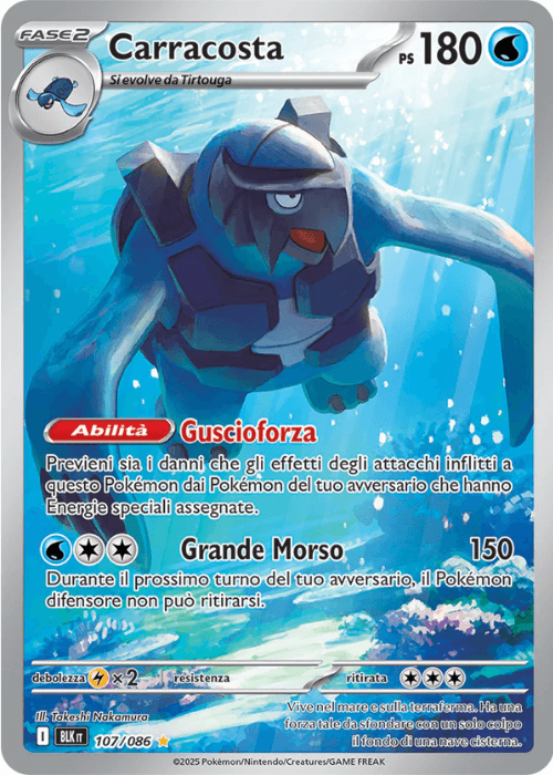 Pokémon Carracosta 107/086 Luce Nera ITA