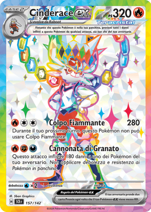 Pokémon Cinderace ex 157/142 Corona Astrale ITA