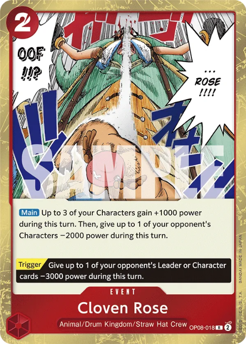 One Piece Cloven Rose Rare OP08-018 ENG