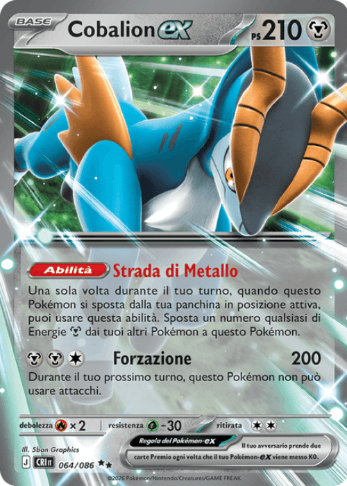Pokémon Cobalion ex 064/086 Caos Nascente ITA