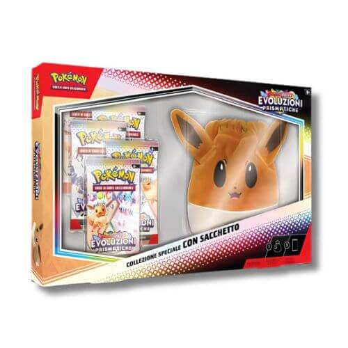Pokémon Evoluzioni Prismatiche Collezione con Accessorio Sacca ITA