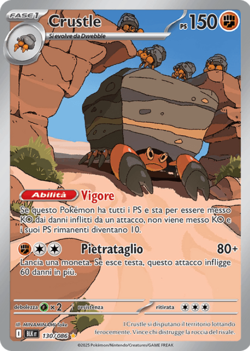 Pokémon Crustle 130/086 Luce Nera ITA