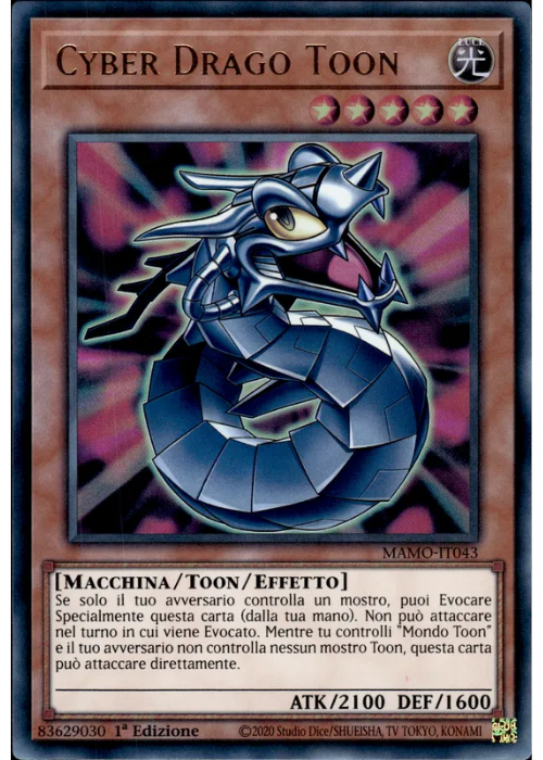 Yu-Gi-Oh! Cyber Drago Toon MAMO 043 I Magnifici Monstri ITA