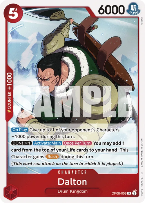 One Piece Dalton Rare OP08-008 ENG