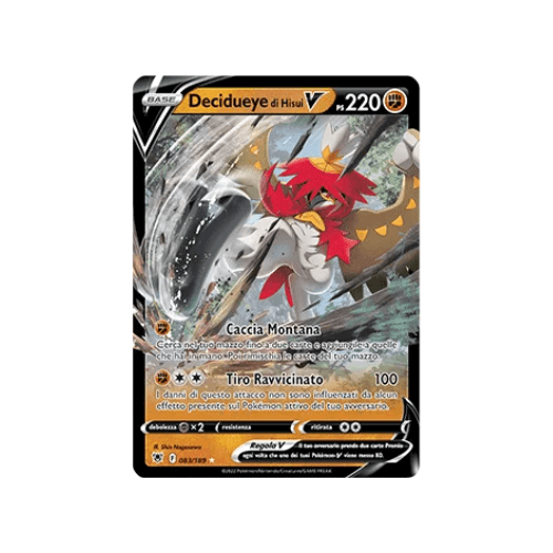 Pokémon Decidueye di Hisui V 083/189 Lucentezza Siderale ITA