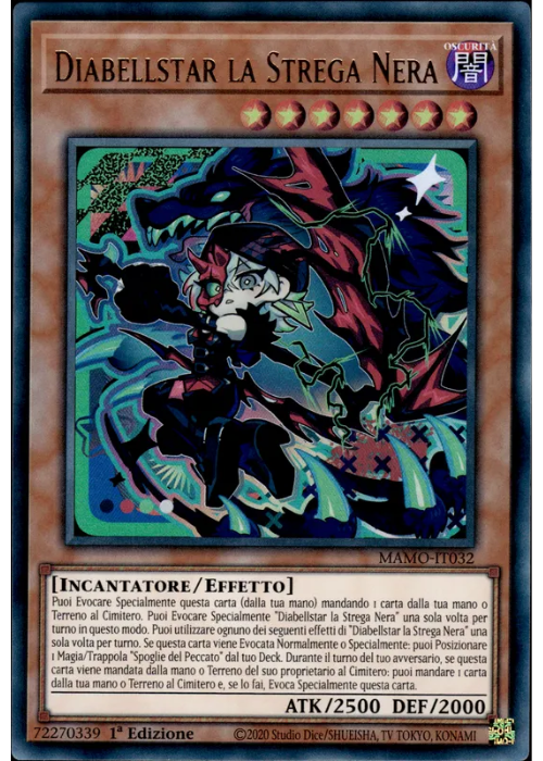 Yu-Gi-Oh! Diabellstar la Strega Nera MAMO 032 I Magnifici Monstri ITA