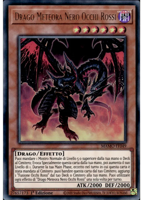 Yu-Gi-Oh! Drago Meteora Nero Occhi Rossi MAMO 049 I Magnifici Monstri ITA