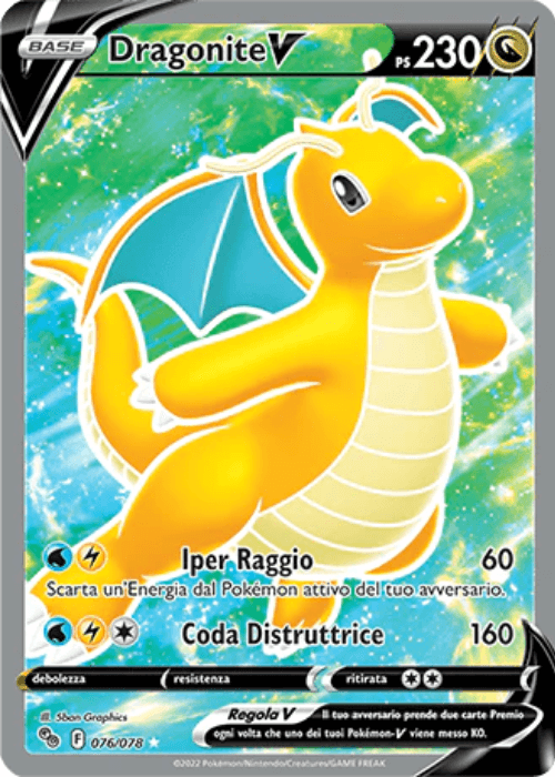 Pokémon Dragonite V 076/078 Pokémon Go ITA