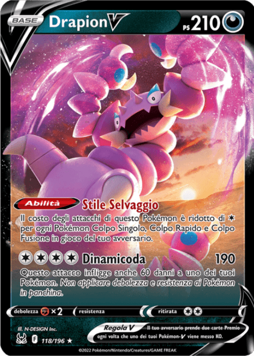 Pokémon Drapion V 118/196 Origine Perduta ITA