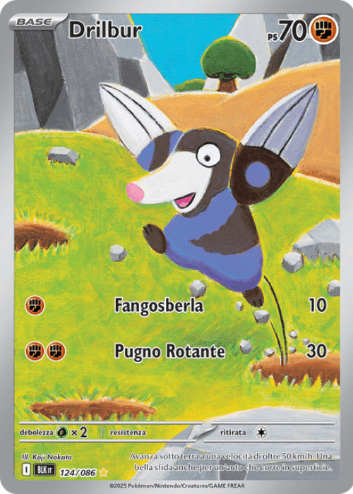 Pokémon Drilbur 124/086 Luce Nera ITA