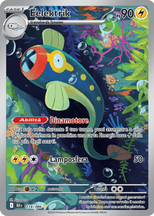 Pokémon Eelektrik 114/086 Luce Nera ITA