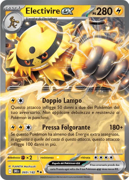 Pokémon Electivire ex 069/182 Rivali Predestinati ITA