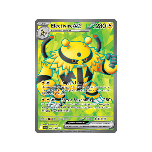 Pokémon Electivire ex 212/182 Rivali Predestina ITA