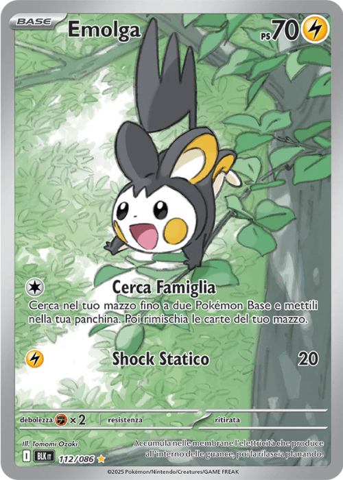 Pokémon Emolga 112/086 Luce Nera ITA