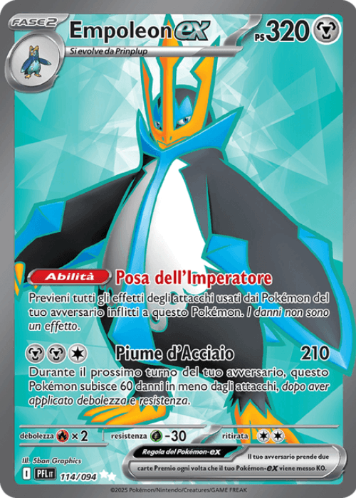 Pokémon Empoleon ex 114/094 Fiamme Spettrali ITA
