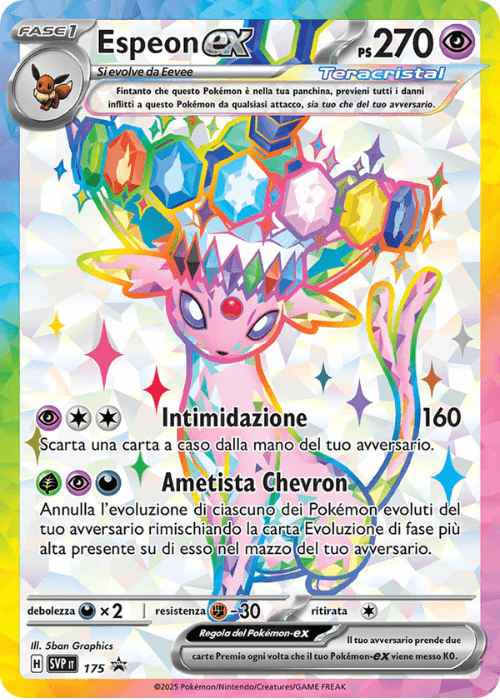 Pokémon Espeon ex 175 Promo Scarlatto & Violetto ITA
