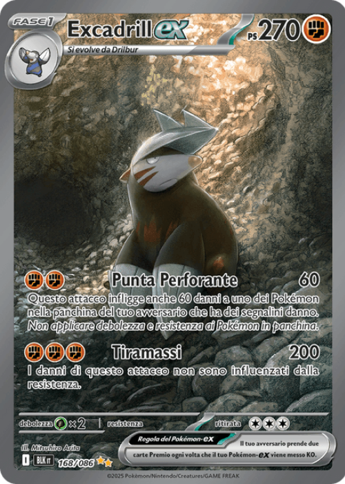 Pokémon Excadrill ex 168/086 Luce Nera ITA