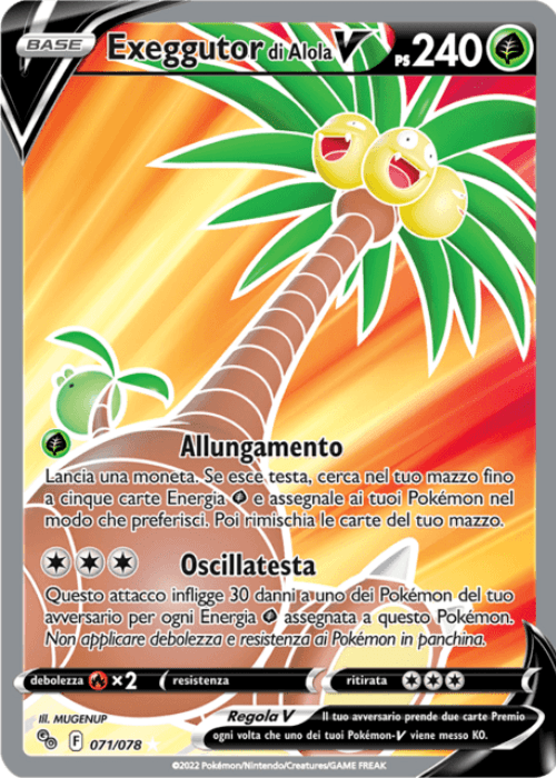 Pokémon Exeggutor di Alola V 071/078 Pokémon Go ITA