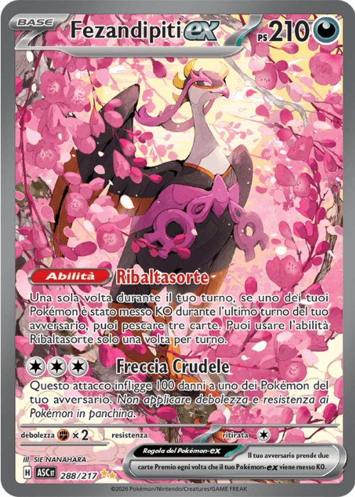 Pokémon Fezandipiti ex 288/217 Ascesa Eroica ITA