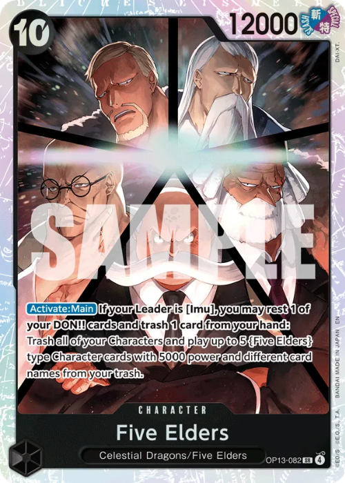 One Piece Five Elders Super Rare OP13-082 ENG