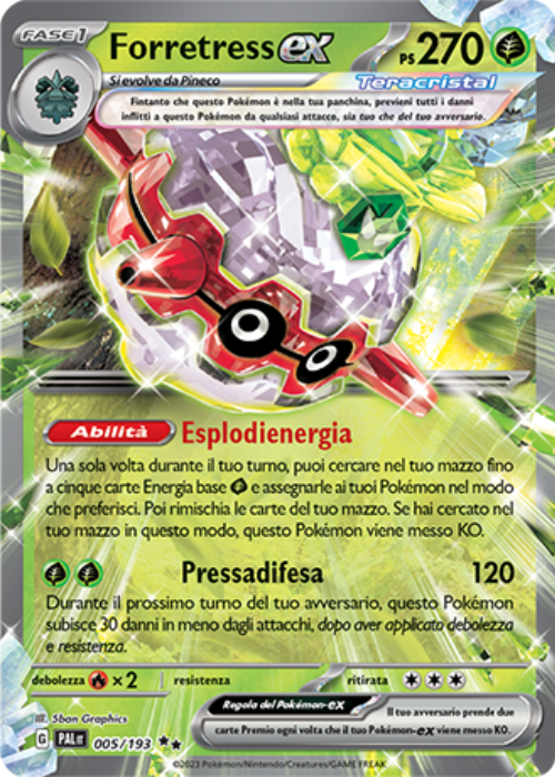 Pokémon Forretress ex 005/193 Evoluzioni a Paldea ITA