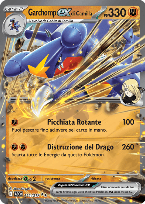 Pokémon Garchomp ex 111/217 Ascesa Eroica ITA