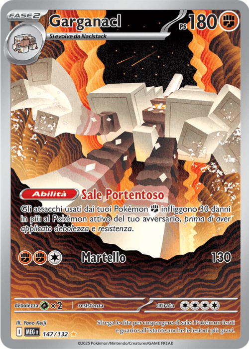Pokémon Garganacl 147/132 Megaevoluzione ITA
