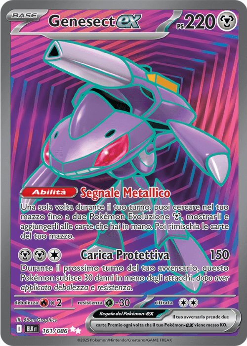 Pokémon Genesect ex 161/086 Luce Nera ITA