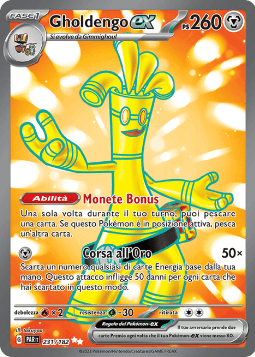 Pokémon Gholdengo ex 231/182 Paradosso Temporale ITA