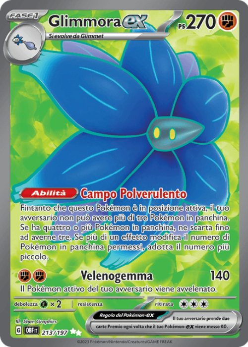 Pokémon Glimmora ex 213/197 Ossidiana Infuocata ITA