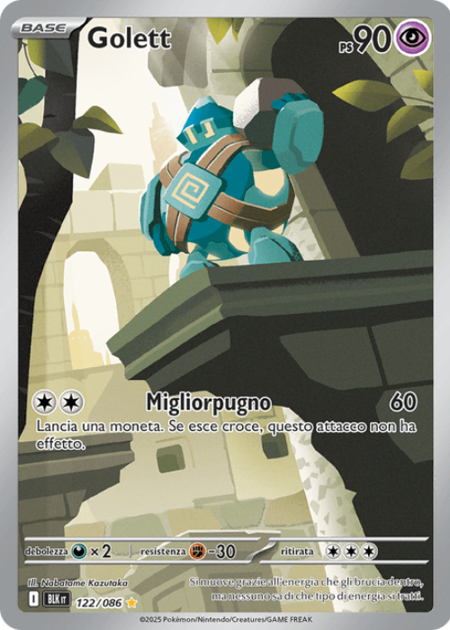 Pokémon Golett 122/086 Luce Nera ITA