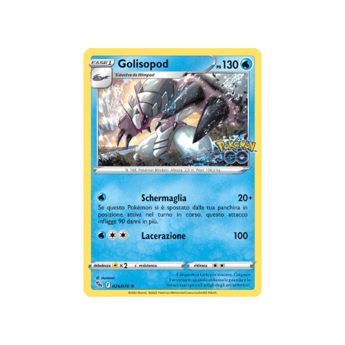 Pokémon Golisopod Holo Reverse 026/078 Pokémon Go ITA