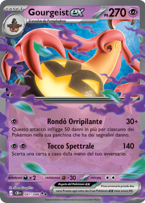 Pokémon Gourgeist ex 041/086 Caos Nascente ITA