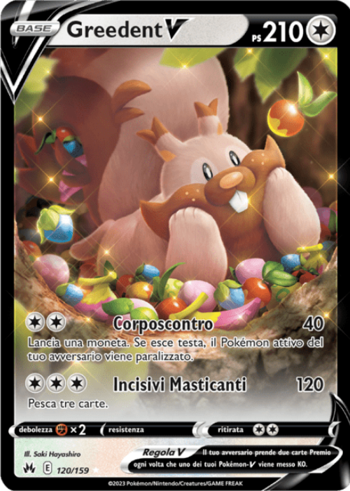 Pokémon Greedent V 120/159 Zenit Regale ITA