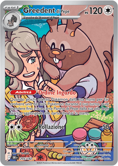 Pokémon Greedent di Pepe 205/182 Rivali Predestinati ITA