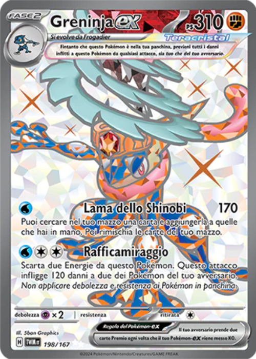 Pokémon Greninja ex 198/167 Crepuscolo Mascherato ITA