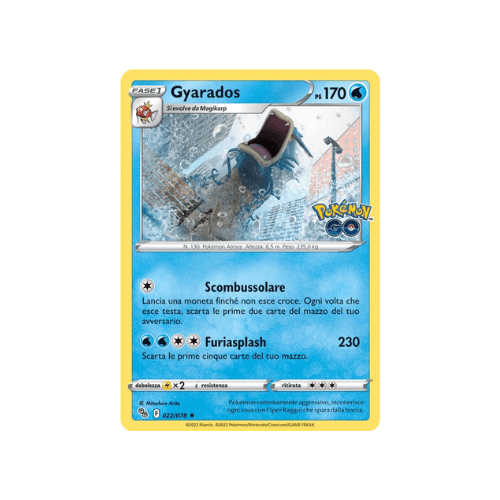 Pokémon Gyarados Holo 022/078 Pokémon Go ITA