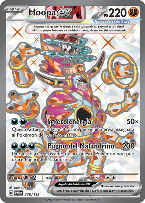 Pokémon Hoopa ex 226/182 Paradosso Temporale ITA