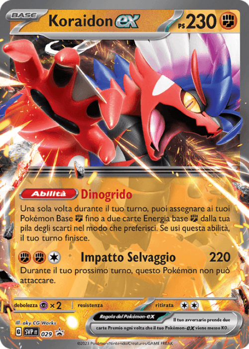 Pokémon Koraidon ex 029 Promo Scarlatto & Violetto ITA